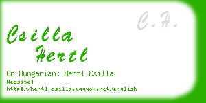 csilla hertl business card